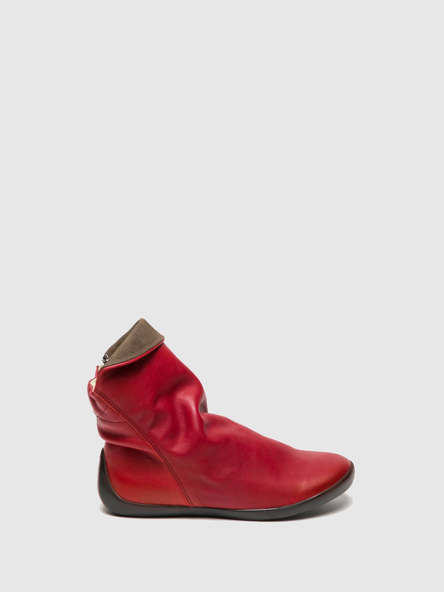 Softinos Crimson Zip Up Ankle Boots